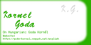 kornel goda business card